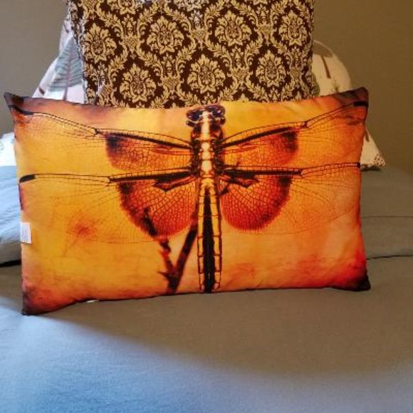 Dragonfly Lumbar Pillow- NEW perfect for upcoming Holiday gift idea!!! - Picture 2 of 5